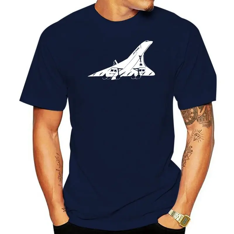 

Arrival Stringer Men Cheap T Shirts Concorde Flugzeug Supersonic Airliner Turbojet Tee shirt