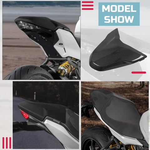 Супер спортивный чехол на заднее сиденье для Ducati SuperSport 950 939 937 2017-2023, детали обтекателя пассажирского сиденья мотоцикла