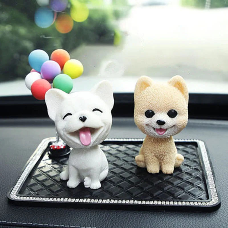 

New Car Interior Resin Dog Decoration Funny Shaking Head Dog Ornament Cute Nodding Decoration Gift Car Accessories Ornaments B
