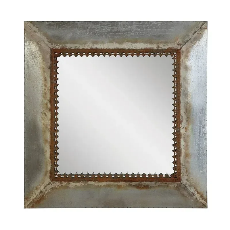 

Square Metal Framed Mirror