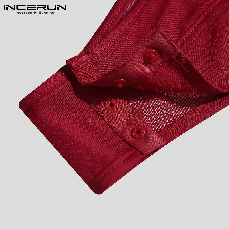 Fashion Casual Style Men's Rompers Solid Hot Sale Simple Long Sleeve Triangle Bodysuits S-5XL INCERUN 2023 Comfortable Homewear