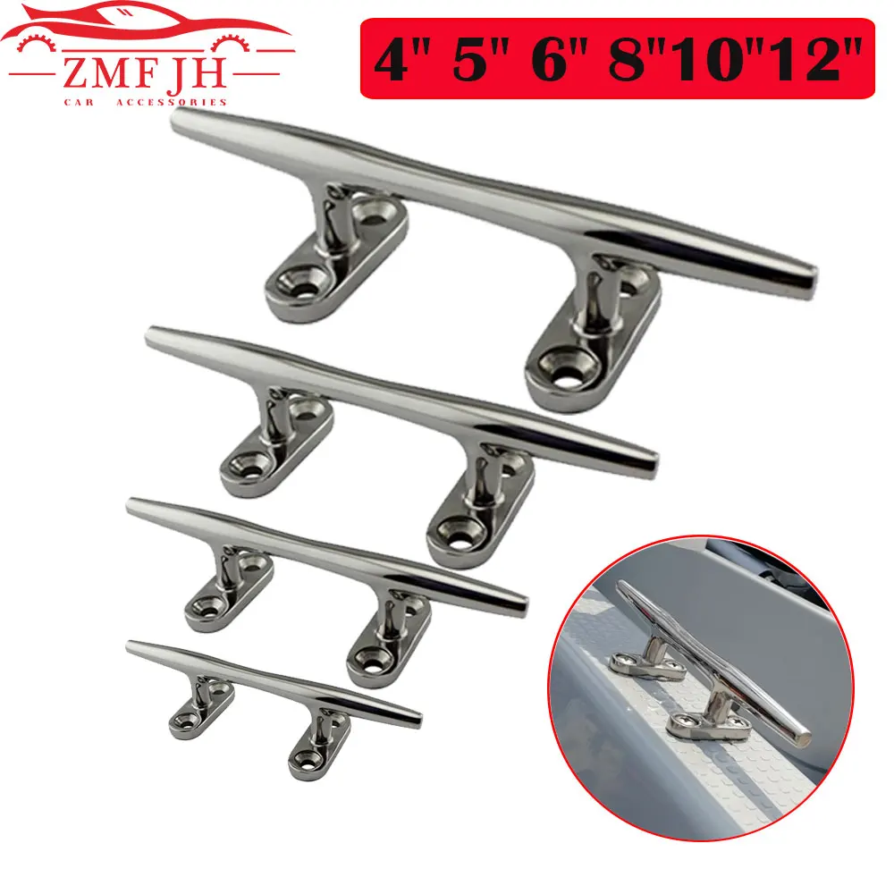 

AD 4/5/6//8/12Inch 316 Stainless Steel Marine Boat Hollow Base Cleat Heavy Duty Boat Hollow Base Cleats for Marine Yacht Boat