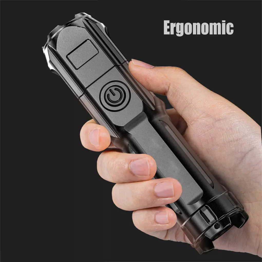 

Outdoor Camping Flashlight High Brightness Rechargeable Zoom Torch 3 Modes Adjustable Led Luminous Flashlight