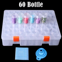 60 bottles jar square diamond painting storage box diamond painting accessories beads container mosaic storage box organizer