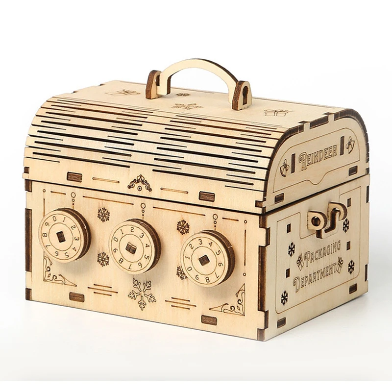 

Креативная коробка для хранения пазлов с паролем, набор для моделирования, 3D пазл, шкатулка для украшений, ручная работа, игрушки для девочек, подарки