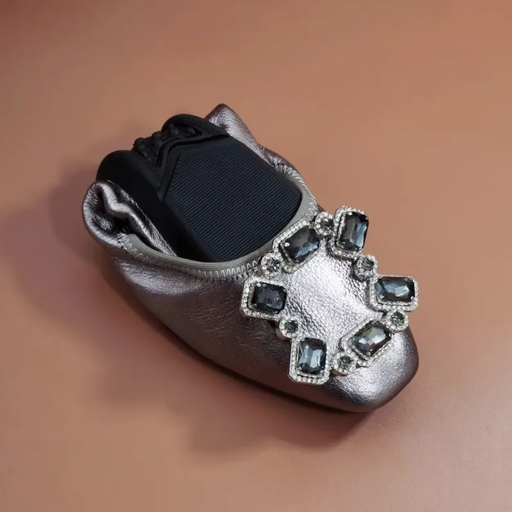 мокасины Mom Flats Shoes Soft Sole Loafers Round Toe ShoesNew Spring and Autumn Flat Non Slip Female Casual Leather