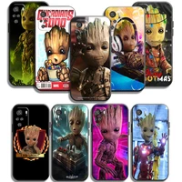 marvel groot cartoon phone cases for xiaomi redmi 7 7a 9 9a 9t 8a 8 2021 7 8 pro note 8 9 note 9t soft tpu