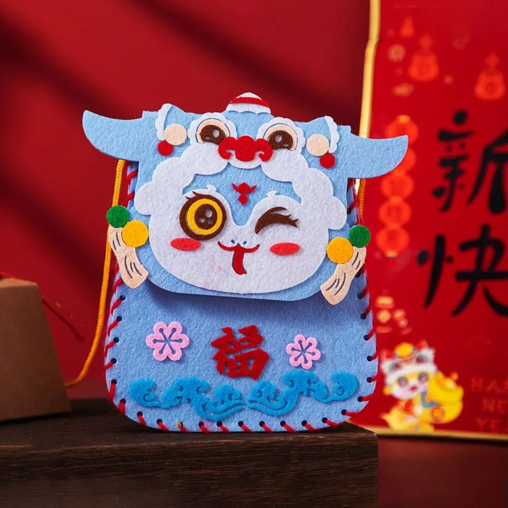 Китайский стиль DIY Lucky Bag Змеиный узор Мультфильм Новогодние развивающие игрушки