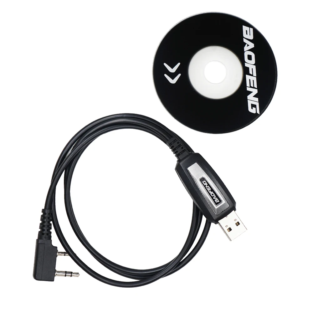 original baofeng usb programming cable with driver cd for baofeng uv 5r bf 888s uv 82 bf c9 uv s9 plus walkie talkie free global shipping