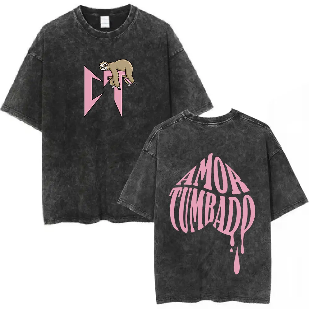 Винтажная промытая футболка Natanael Cano Nata Монтана модная мужская и женская