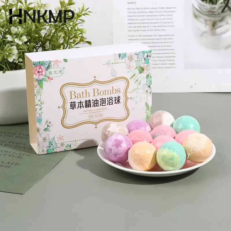 

12Pcs/Set Organic Bath Gift Natural Mini Handmade Bathing Foot Spa Bomb Rich Essential Oils Moisturizing Dry Skin Relaxing Scent