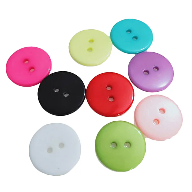 

50PCS 20MM Candy Color Resin Sewing 2 Holes Buttons Scrapbooking Embellishment Decorative Buttons for Clothing