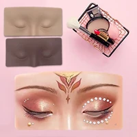 stylish smooth surface reusable silicone face eye makeup practice board for home makeup tools silicone makeup model