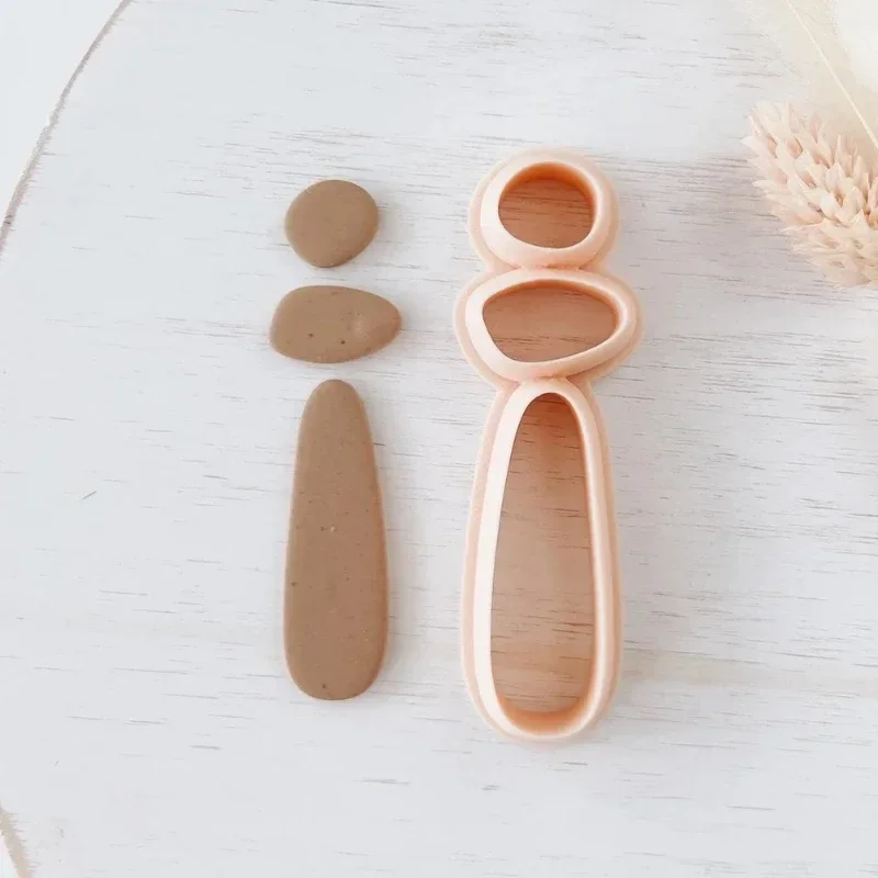 Мягкие керамические серьги форма для полимерной глины неправильная