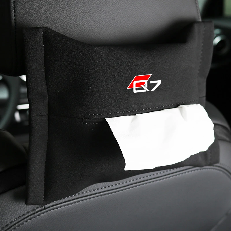 

Car Tissue Box Napkin Case Sun Visor Holder Auto Interior Storage Decoration Organizer Accessories For Audi A3 A4 A5 A6 A7 Q3 Q5