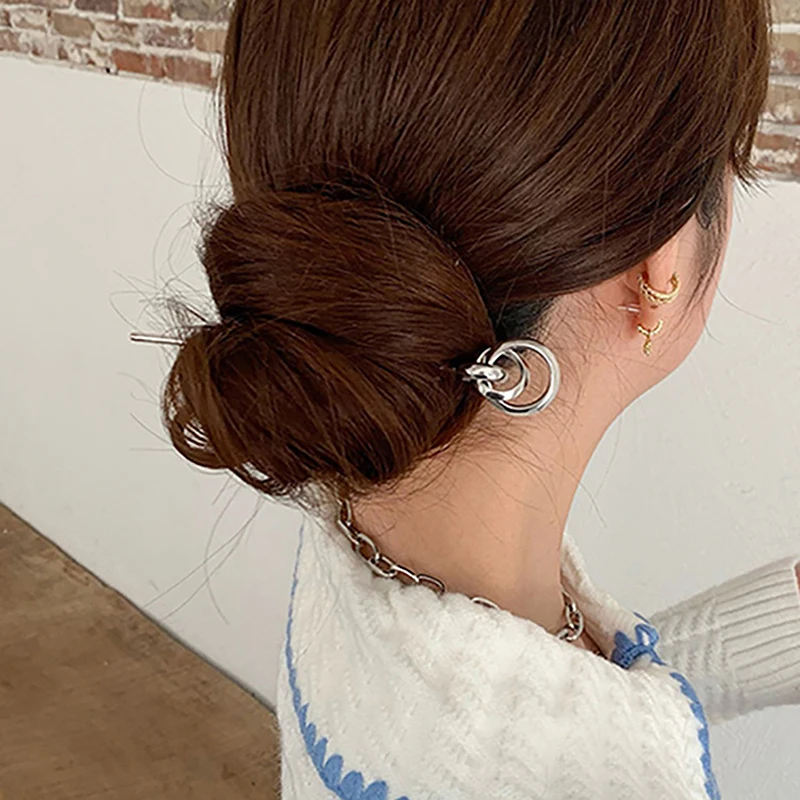 Винтажные заколки для волос в китайском стиле палочка женская металлическая