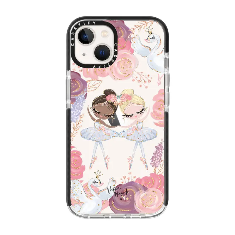 

CASETIFY Ballet Manga Girl TPU Cases For IPhone 14 13 12 11 Pro Max XR XS XS Max 7P 8P 14 Plus Anti-drop Soft Clear Cover D0424