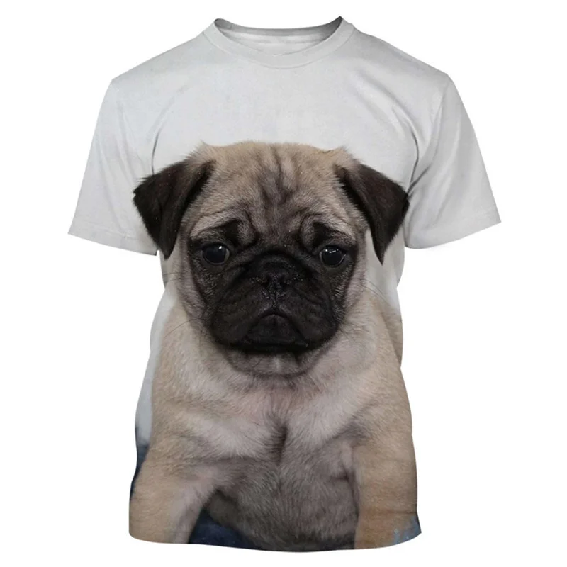 

Cute Dog 3D Graphic Printed Men's T-Shirts Pet Lover O-Neck Short Sleeve Casual Kiss Me Tee Shirt Kid Tops Women Clothe Oversize