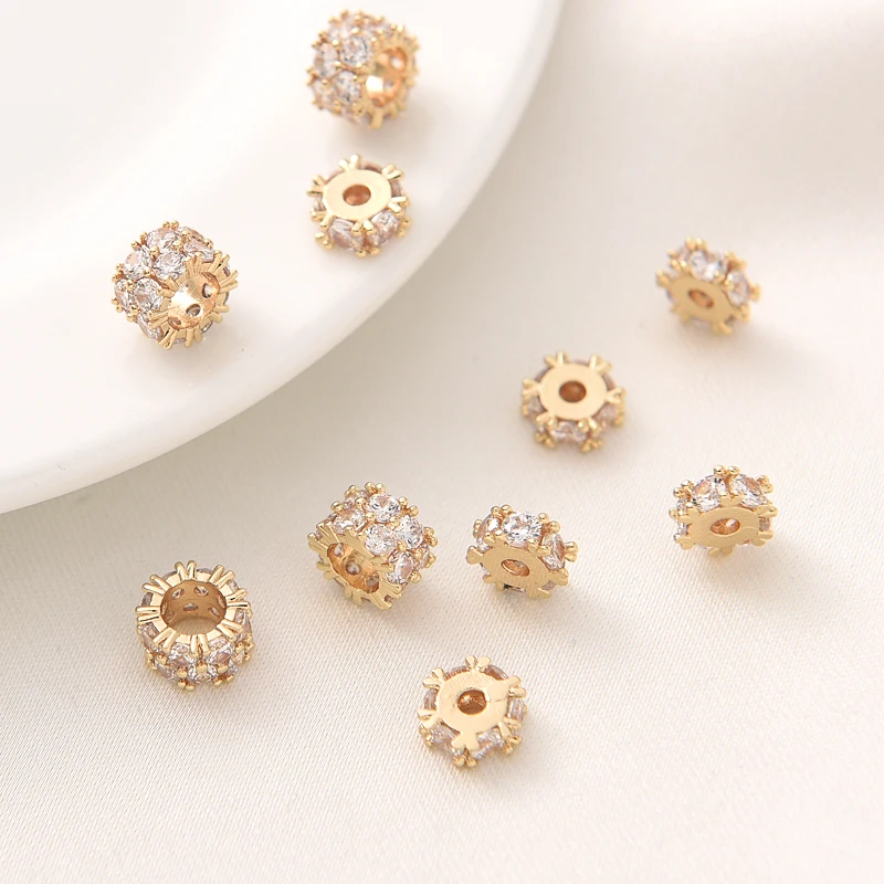 

2 шт., инкрустированные фианитами, 14 к