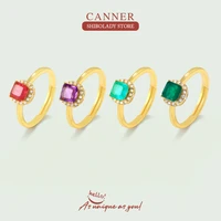 canner multicolor tourmaline 925 sterling silver rings for women accessories adjustable wedding party fine jewelry bague
