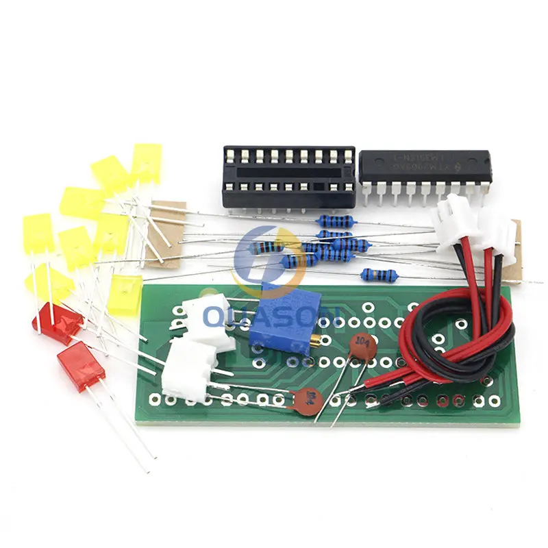 LM3915 10 светодиодный звуковой анализатор спектра комплект индикаторов уровня DIY