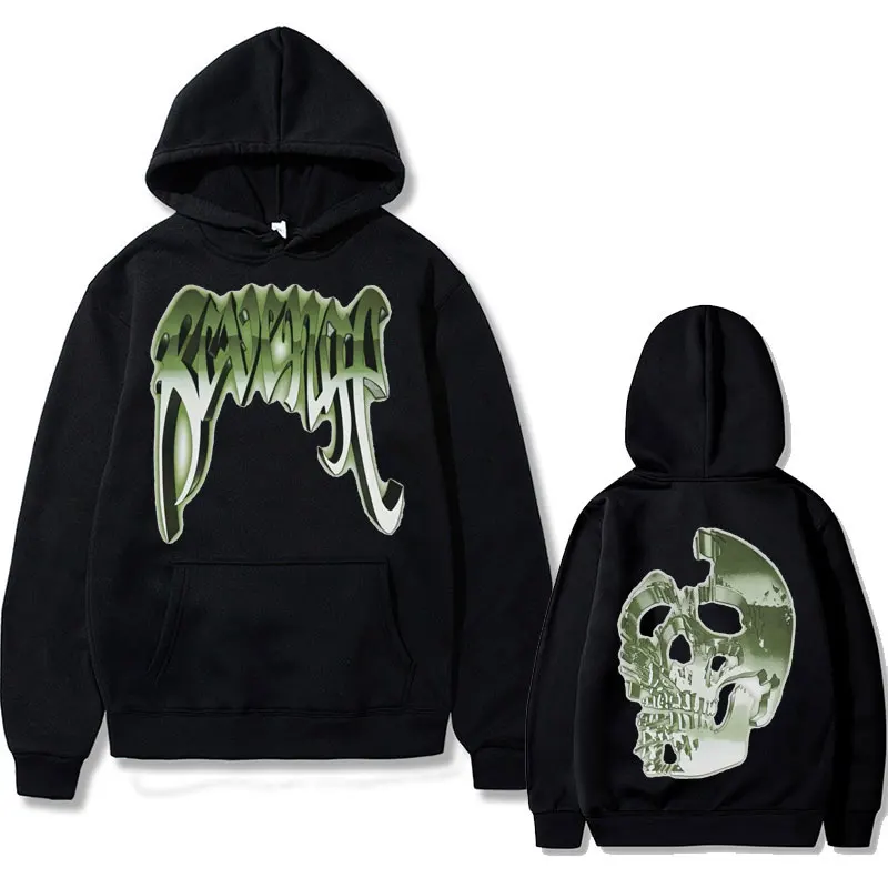 

Classic Vintage Revenge Hip Hop Oversized Hoodie Skeleton Skull Hoodies Men Women Rapper Clothing Mens Fleece Cotton Sweatshirts