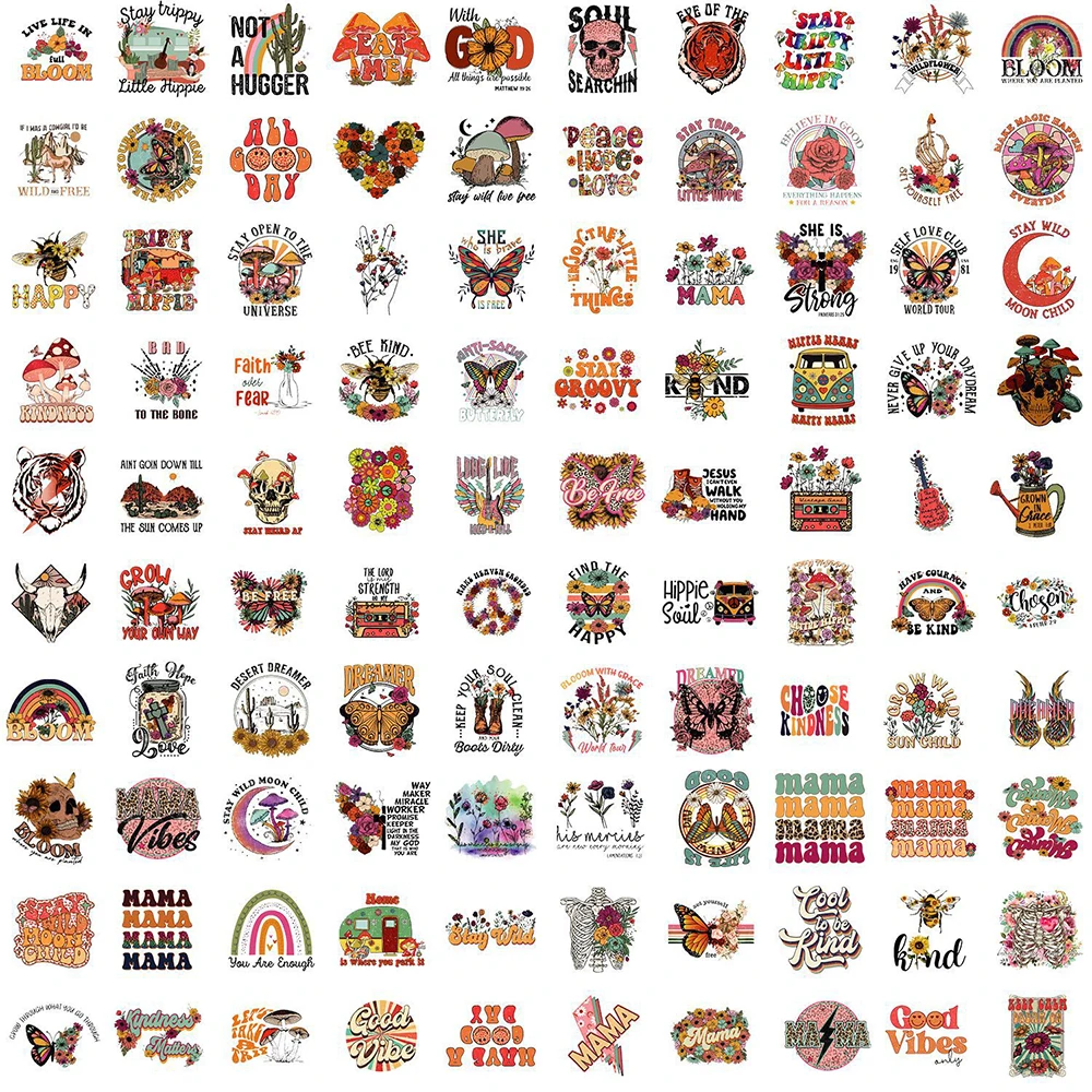 10/30/50/100 шт. винтажные стикеры в виде надписей | Наклейки