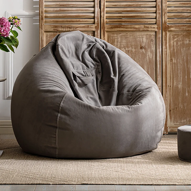 

Adults Lazy Sofa Bean Bag Filling Bean Floor Nordic Single Bag Sofa Chair Recliner Comfy Modern Sofas Cama Furniture Living Room