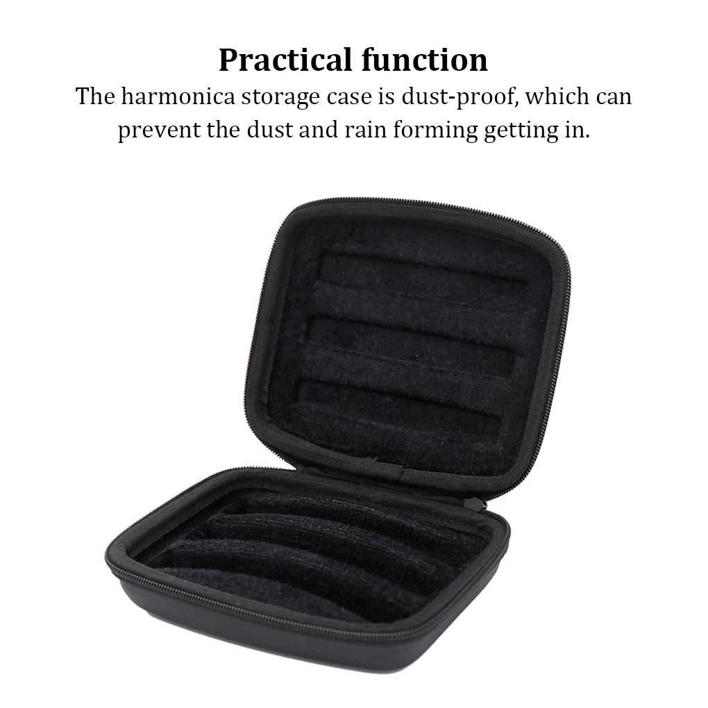 

10 Holes Harmonica Storage Case Bag Instrument Training Professionals