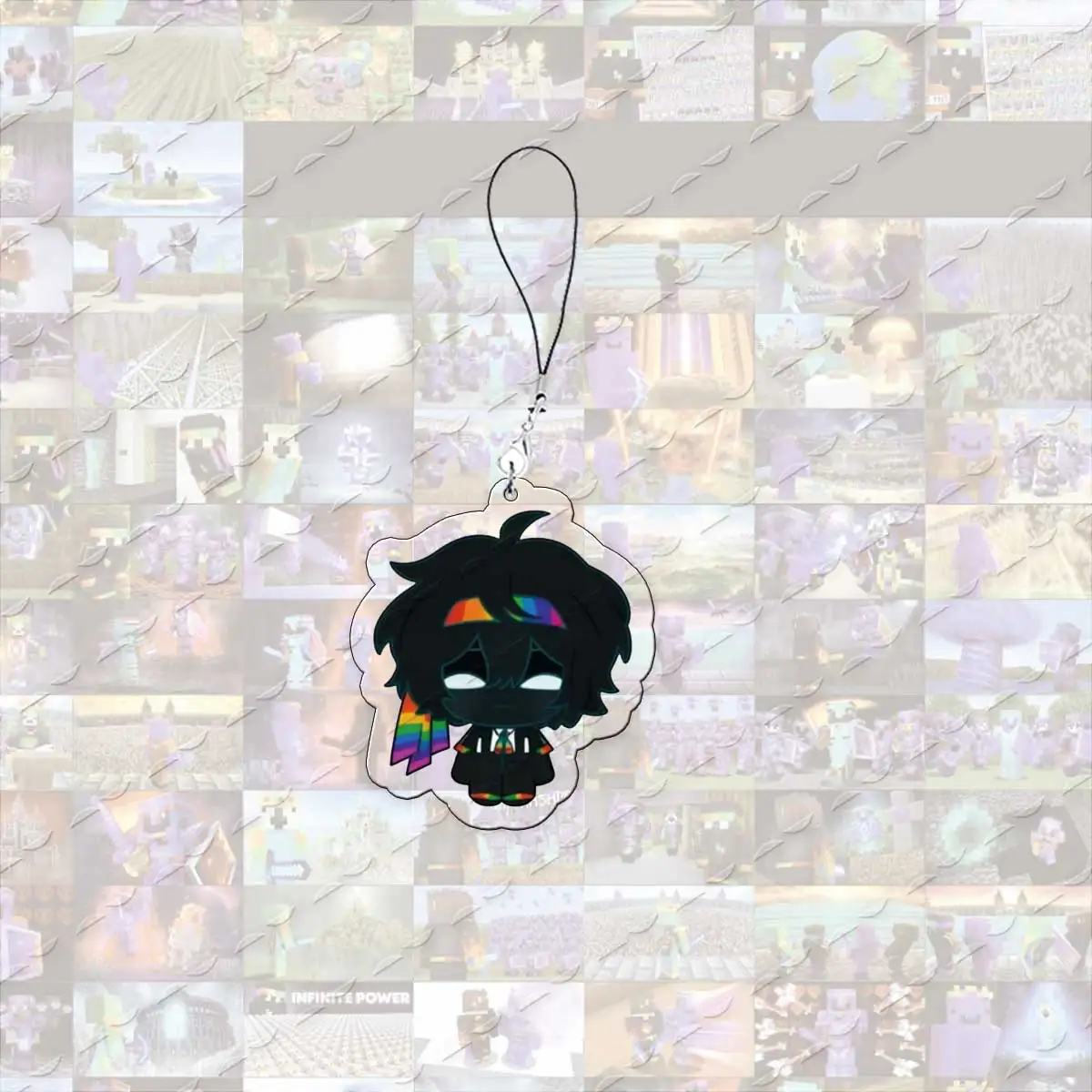 Фото Акриловые подвески для телефона Unstable Universe Chibi: SMP ParrotX2, Wemmbu, SpokeIsHere. Маленький кулон-брелок для телефона, цепочка для ключей, подарок для фанатов. №3