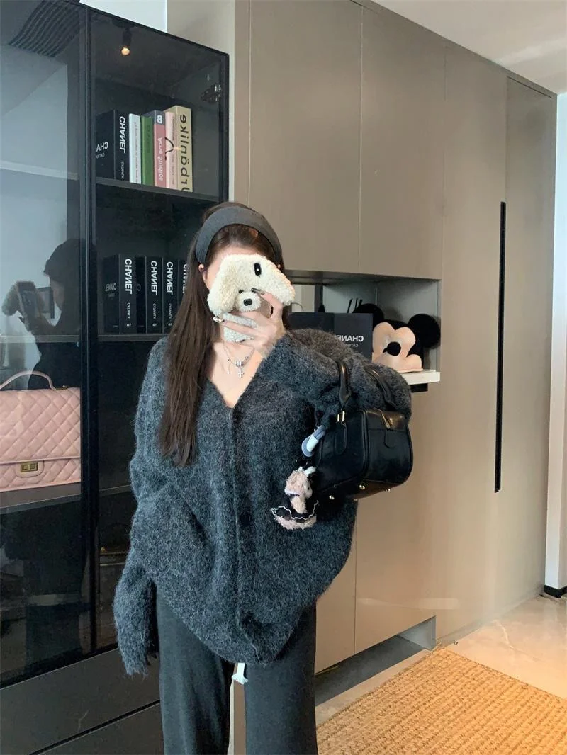 Женская одежда больших размеров осенне-зимняя для полных девушек корейский шик