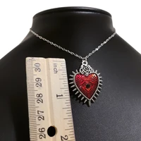 gothic hip hop heart flower pendant necklace vintage eye thorns necklace women girls party favors