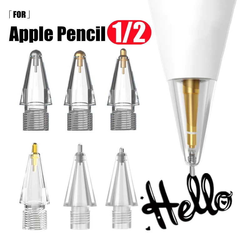 

Прозрачный наконечник для Apple Pencil 1/2, с иглой