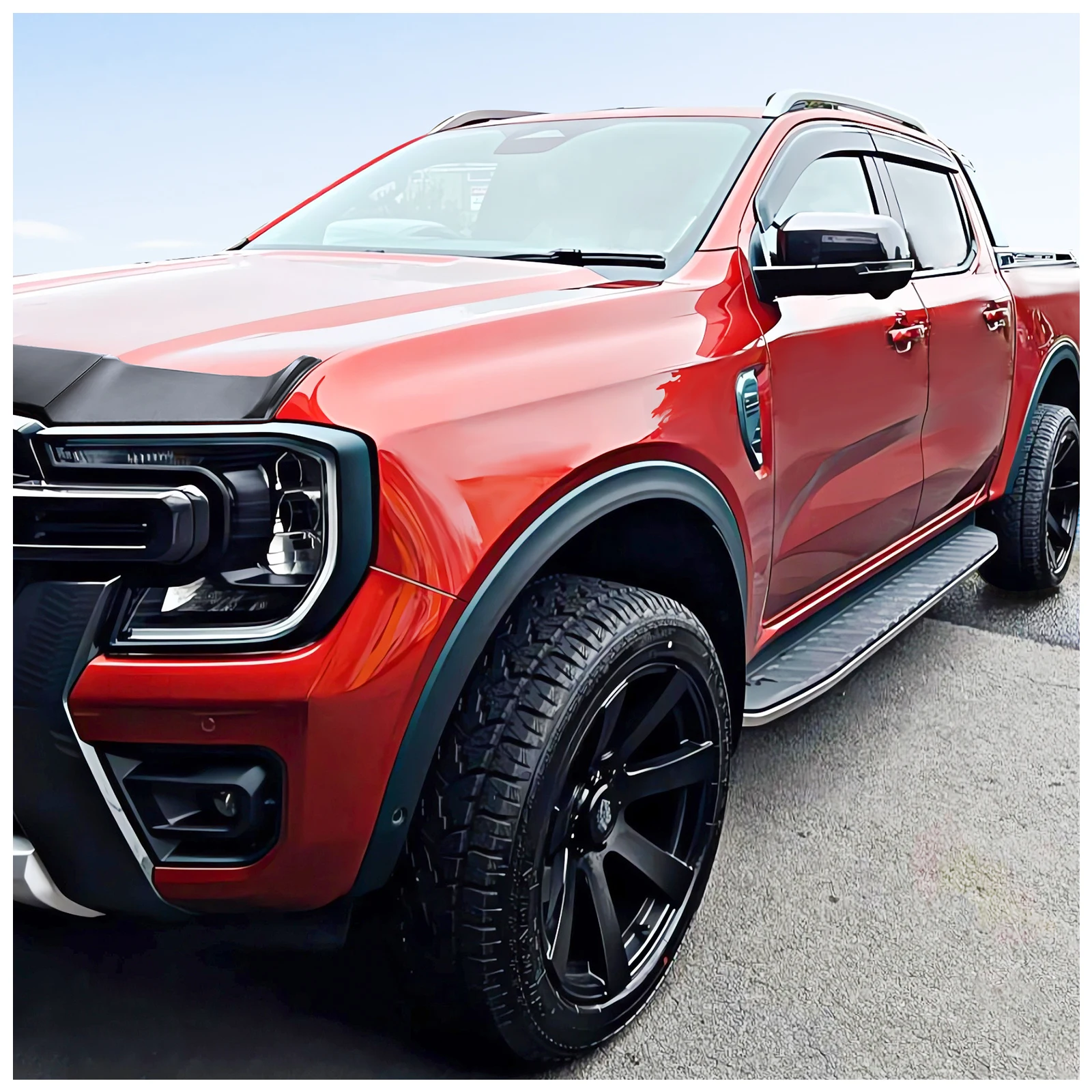 Защита капота + ветрозащитный козырек для Ford Ranger T9 2022 2023 2024 Wildtrak XLT XLS XL Sport Next Gen