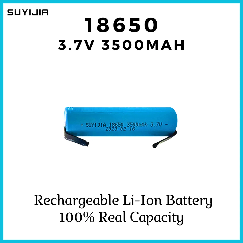 

3500mAh 3.7V 18650 DIY Rechargeable Li-Ion Batteries for Instrument Aircraft Model Shaver RC Toys Flashlight with Nickel