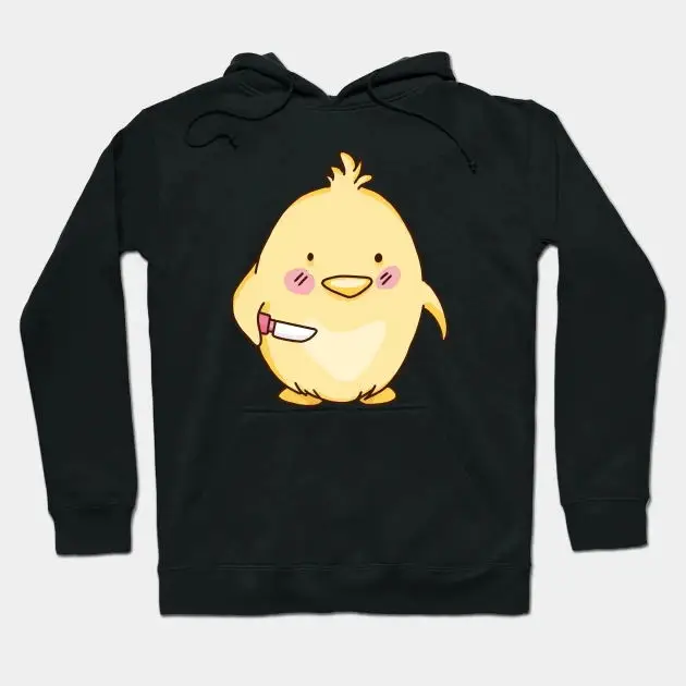 

Little Chicken With Knife Hoodie Chicken DIY Hoodies Graphic Sweatshirts Ladies Y2k Long Sleeves Unisex M-5XL