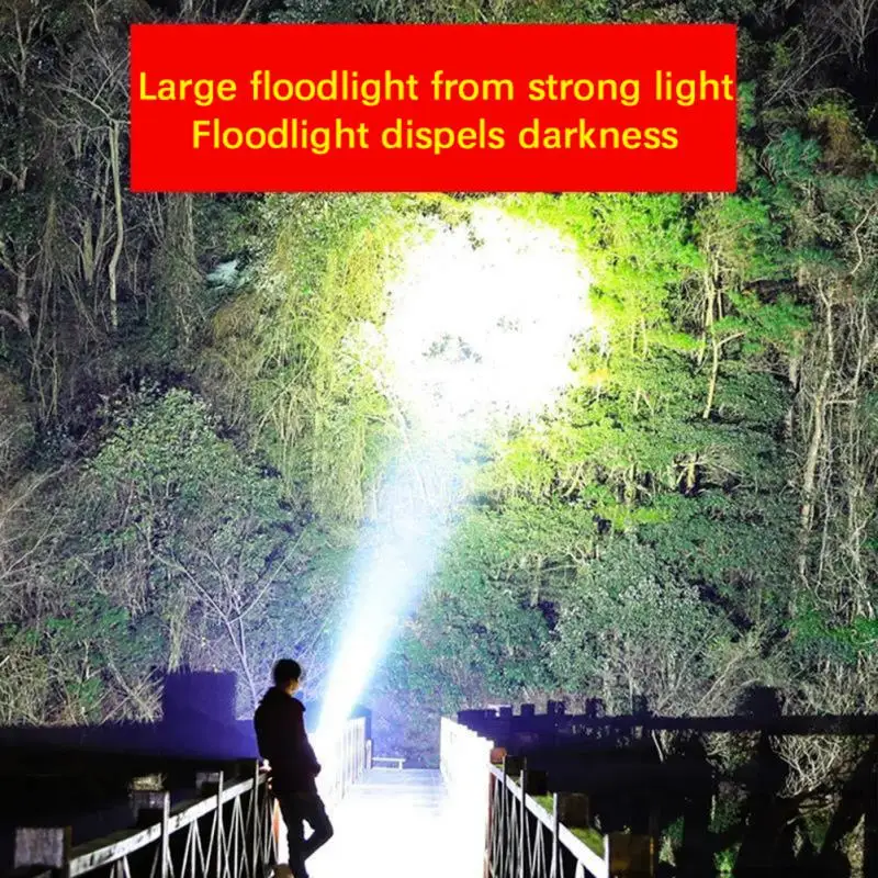 

2PCS Telescopic Powerful Flashlamp Multi-function High Low Temperature Resistance Domestic Waterproof Multi Gear Adjustment