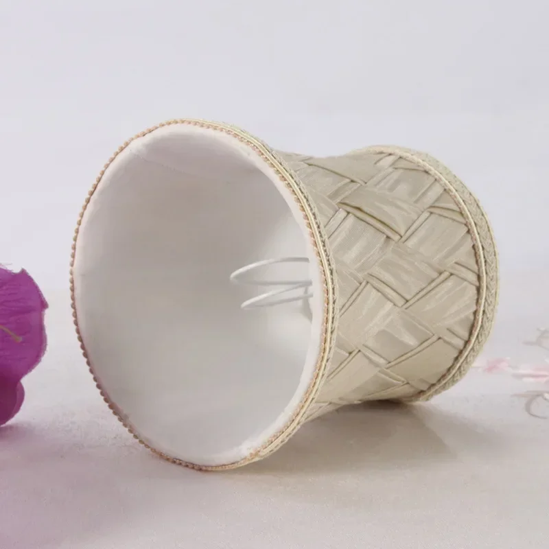 Заводской современный абажур в европейском стиле с зажимом E14 тканый на заказ из