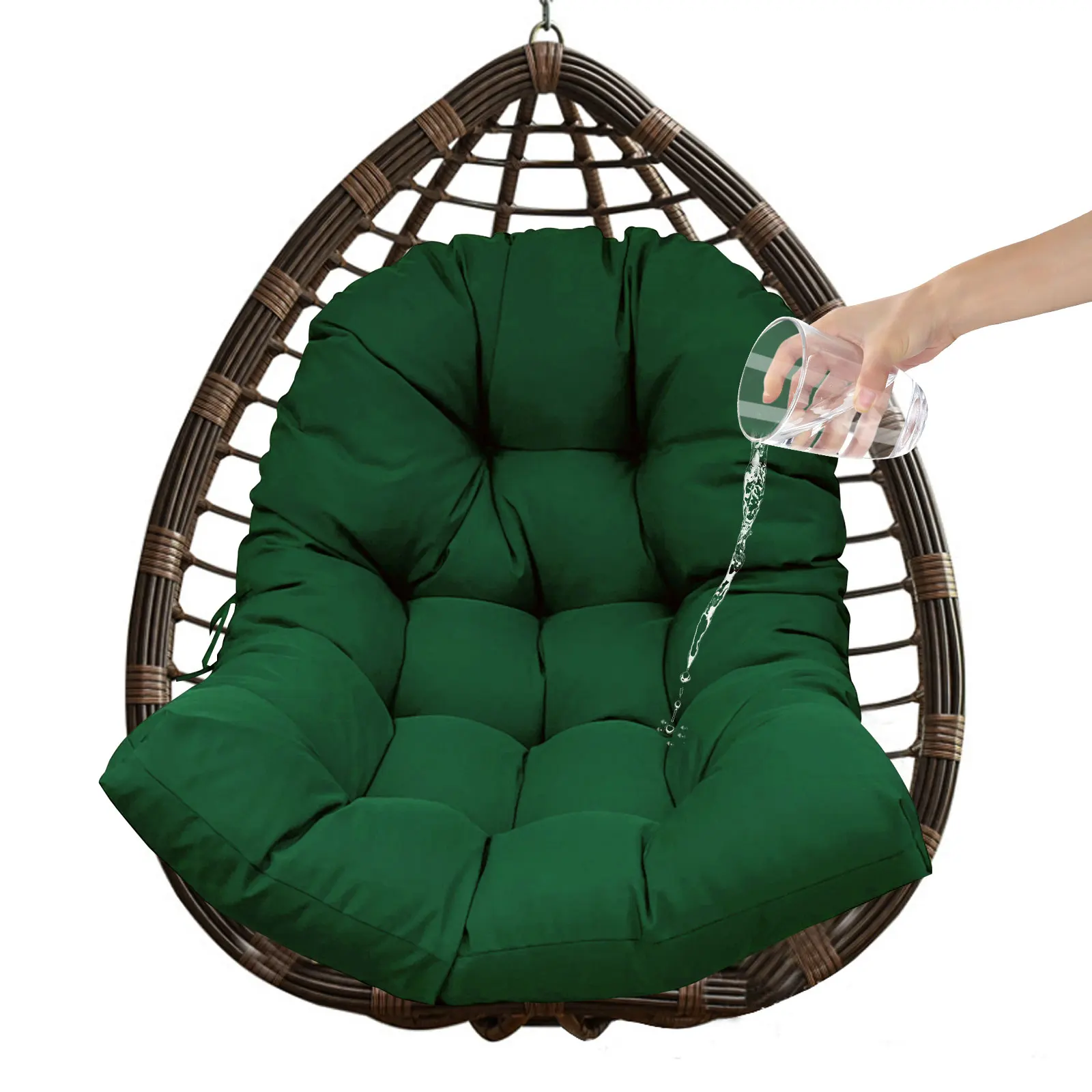 Waterproof Swing Hanging Basket Cushion Thickened Soft Egg Chair Pad Garden Indoor Outdoor Patio Seat Cushion for Rattan Chair