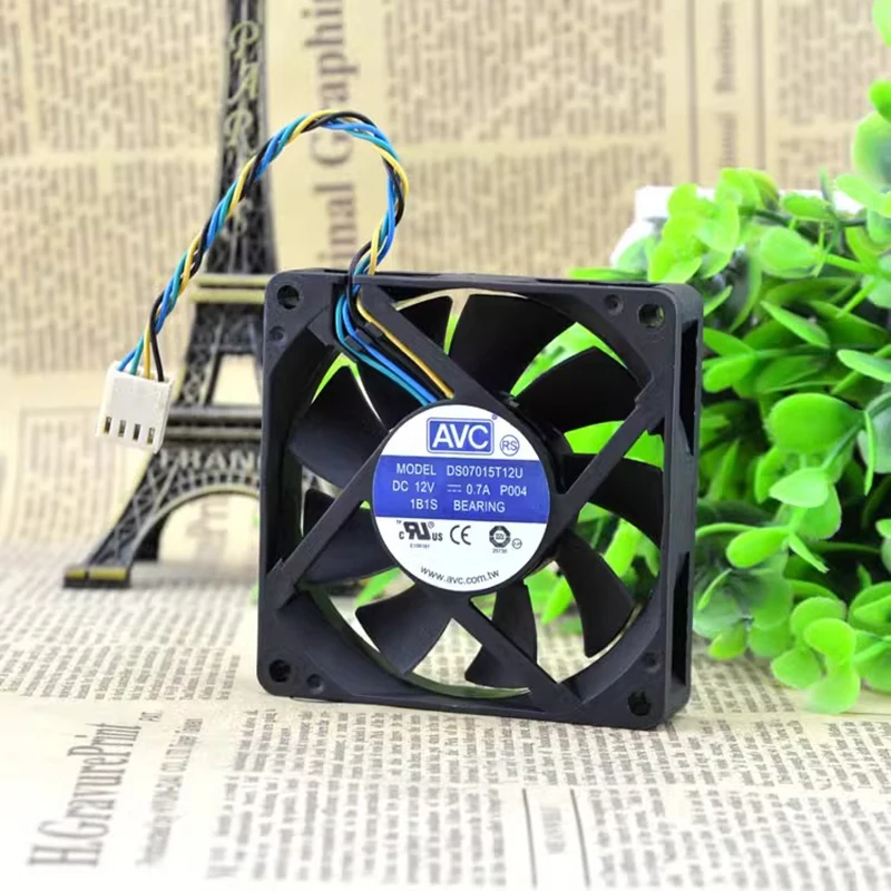 DS07015T12U 12V0.70A 7CM 7015 4-проводной ШИМ-вентилятор охлаждения шарикоподшипника с