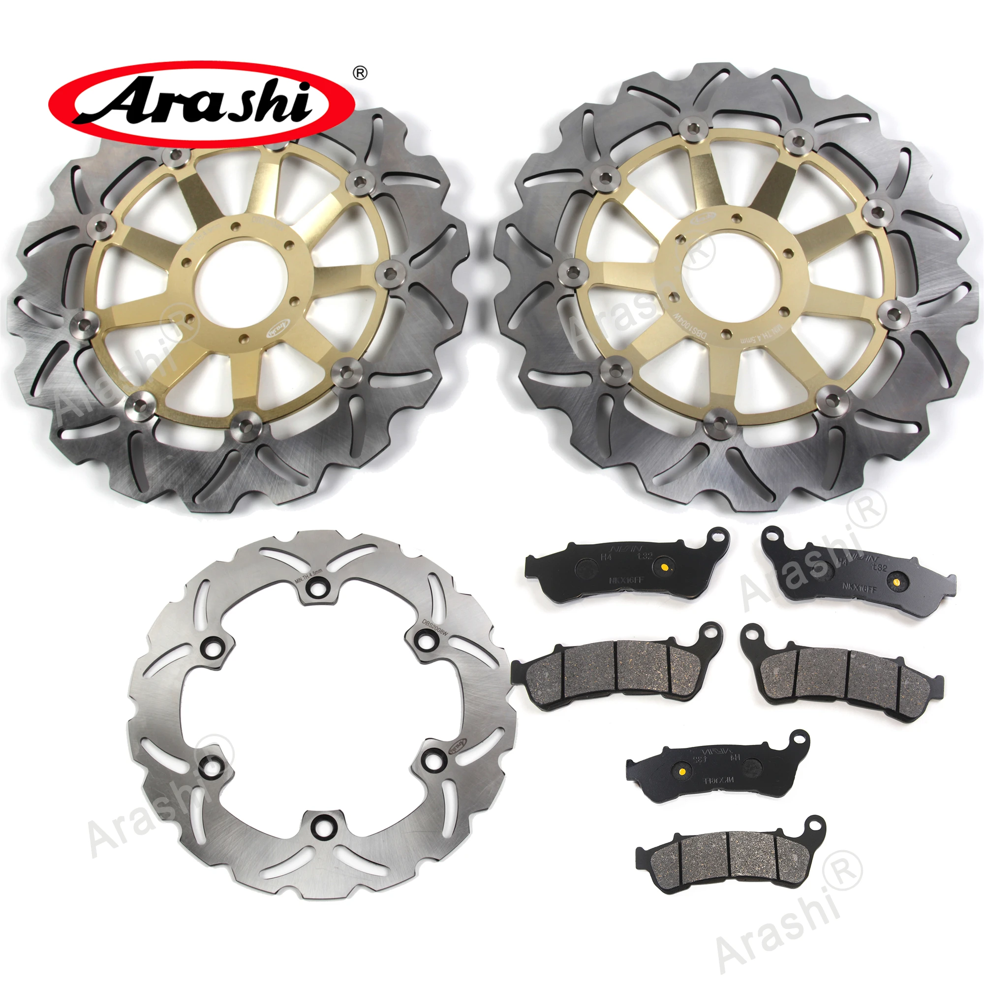 

Arashi для HONDA XLV VARADERO 1000 2007 - 2011 CNC плавающие передние и задние тормозные диски тормоз роторов колодки XLV1000 2007 2008 2009 2010