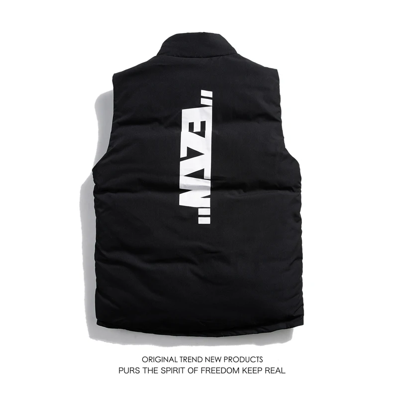 Down cotton vest, men's autumn and winter bread suit, lovers' jacket, cotton coat, white bottom, swing shooting