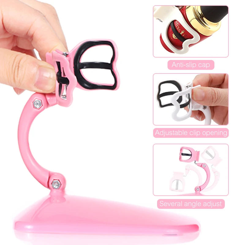 

Anti-slip Tape Adjustable Hand Free Nail Polish Bottle Holder Acrylic Nail Varnish Clip Tilt Display Stand Tool