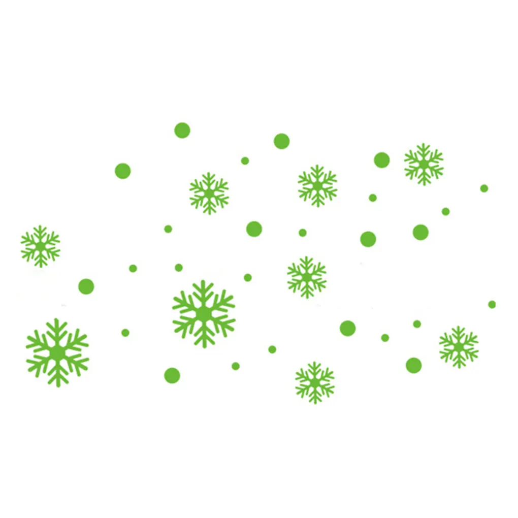 Рождественская Снежинка флуоресцентная Наклейка на стену съемная ПВХ спальня