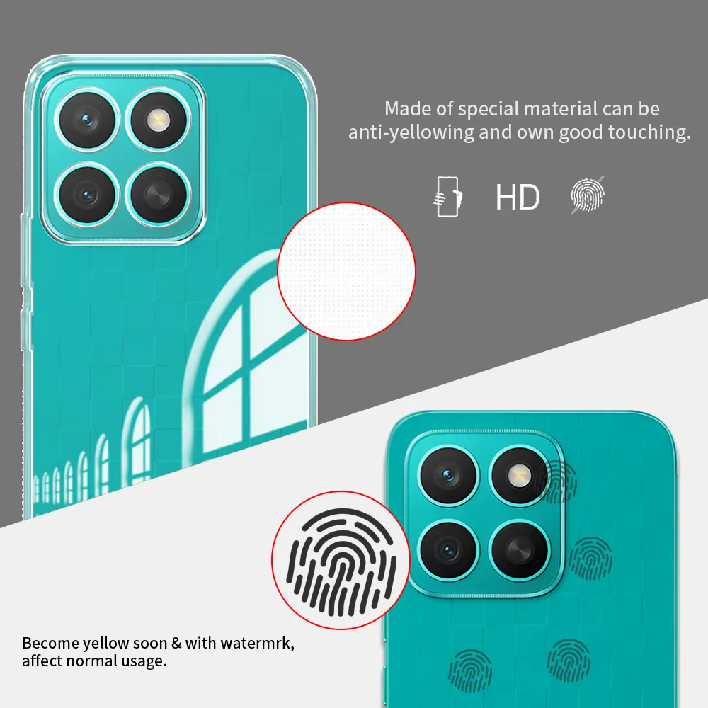 Для Honor X8C X9C 5G Чехол Мягкий силиконовый чехол для телефона HonorX8C X9 C Прозрачный