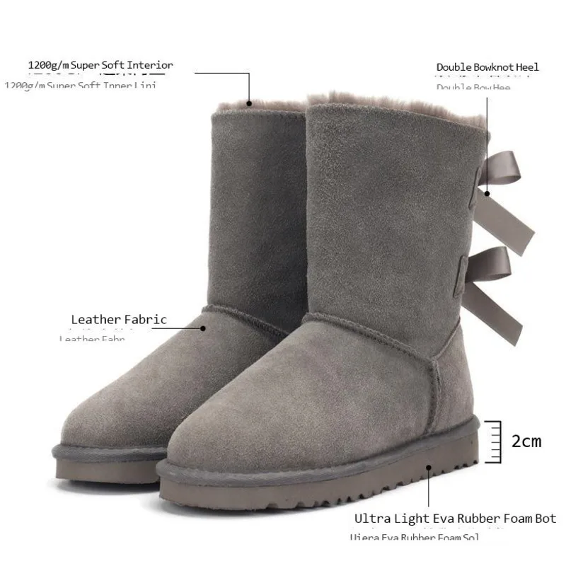 

Panic Buying Snow Boots Women Bowknot Thickened Fashion Cotton Shoes TUGGY Winter Henan Τ UGG