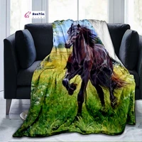 horse throw blanket run free blanket 3d printed throws blanket flannel couch blanket horse adult blanket horse