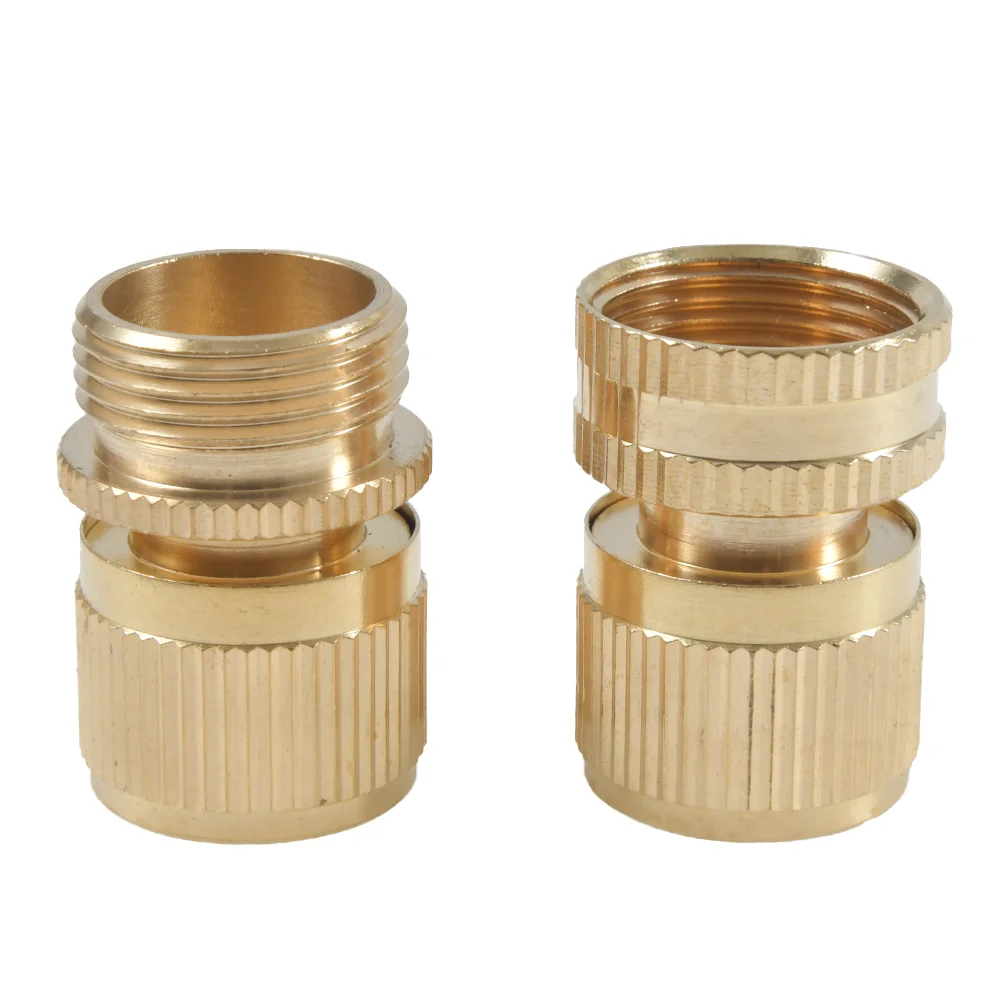 

Brass 3/4" Female Quick Connector Garden 3/4" Male Copper Metal Threaded 1pcs Car Water Connection