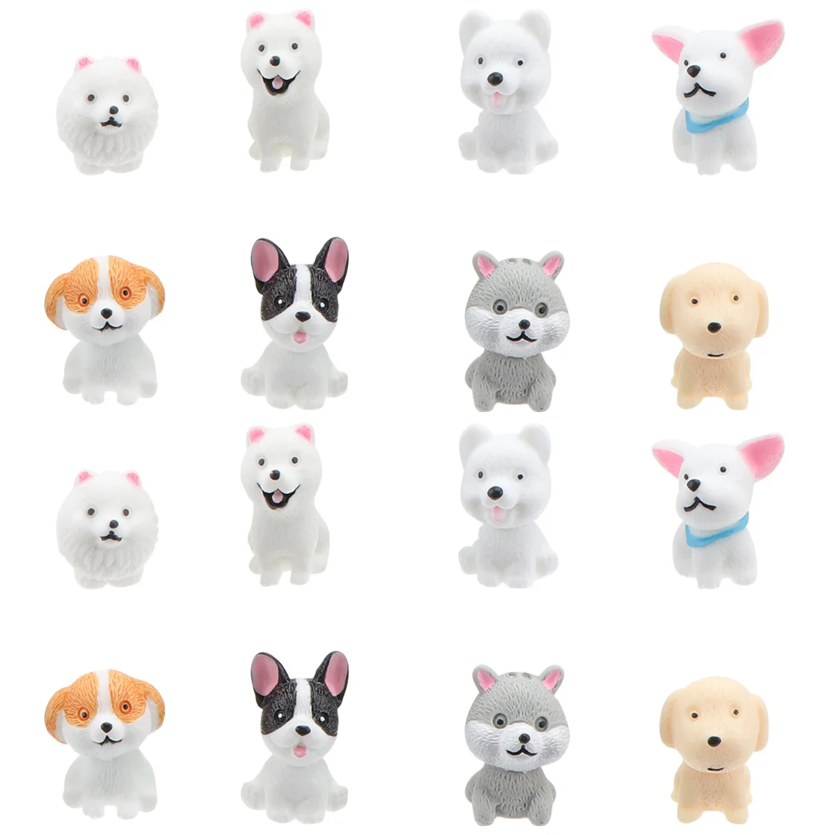 

Dog Statue Sculpture Decorfigurines Realistic Garden Puppy Ornament Mini Animal Figurine Potted Desktop Easter Party Bookshelf