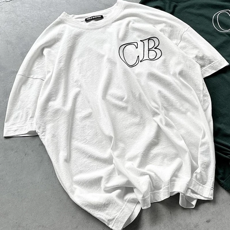 

Cole Buxton T Shirts Summer New Simple Letter Logo Embroidered Short Sleeve Top Tee Men Women CB T-shirt